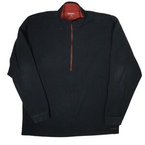 Simms Pullover Sweater Quarter Zip Fleece Fishing Black Men XXL
